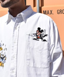 【ヴィンテージ古着】MICKEY / ミッキー 刺繍入り 長袖 コットンシャツ