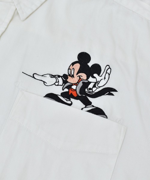 DISNEY VINTAGE(ディズニーヴィンテージ)の「【ヴィンテージ古着】MICKEY / ミッキー 刺繍入り 長袖 コットンシャツ(シャツ/ブラウス・メンズ・ホワイト・LARGE)」の14枚目の写真