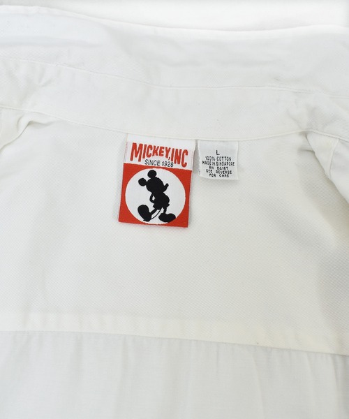 DISNEY VINTAGE(ディズニーヴィンテージ)の「【ヴィンテージ古着】MICKEY / ミッキー 刺繍入り 長袖 コットンシャツ(シャツ/ブラウス・メンズ・ホワイト・LARGE)」の8枚目の写真