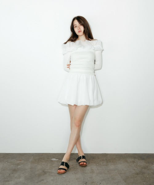 ミニスカート FANCY CLUB DOT BALLOON MINI SKIRT 5BJH610 FANCY CLUB】DOT NYLON BALLOON SKIRT | OUR BRAND,FANCY CLUB