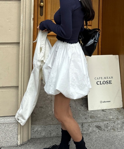 セール】Balloon Simple Mini Skirt/バルーンシンプルミニ
