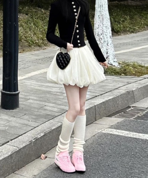 ROOPTOKYO(ループトウキョウ)の「Balloon Simple Mini Skirt/バルーンシンプルミニスカート(スカート・レディース・ホワイト/ブラック・FREE)」の21枚目の写真