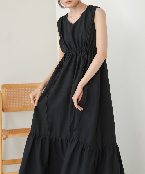 美品✦BRIEFING ノースリーブワンピース✦M セール】【S・Mサイズ展開あり】ノースリーブティアードギャザー