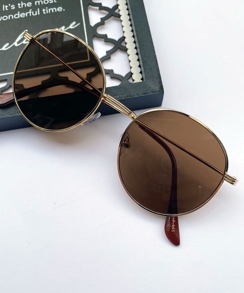 Port（ポート）の「ラウンドフレーム タイプ サングラス（サングラス・メンズ・ブルー/ブラック/その他/ブラウン・FREE）」の3枚目の写真