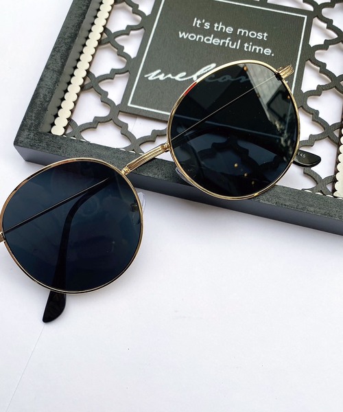 Port（ポート）の「ラウンドフレーム タイプ サングラス（サングラス・メンズ・ブルー/ブラック/その他/ブラウン・FREE）」の2枚目の写真