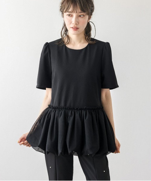 STYLEVOICE  バルーンヘムペプラムトップス セール】バルーンヘムペプラムトップス（Tシャツ/カットソー