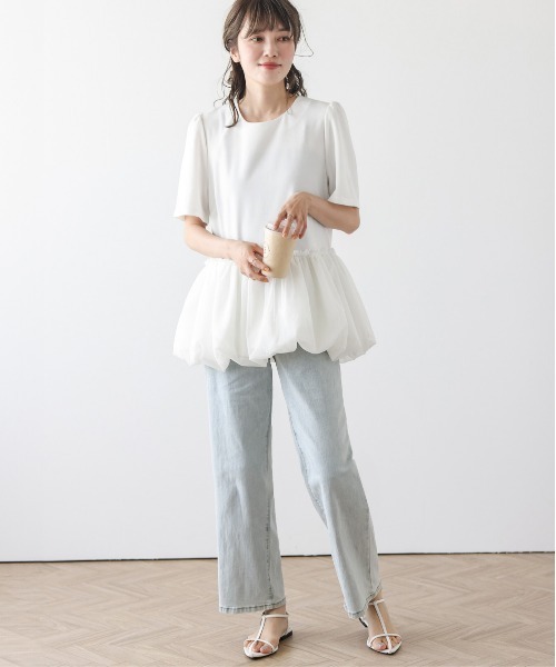 最終価格♡セブンテン ペプラムジャケットトップス ホワイト Sサイズ ペプラムジャケットトップス(ホワイト) - seventen