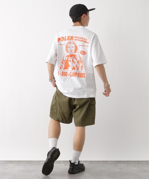 POLeR（ポーラー）の「【POLeR/ポーラー】RND/バックプリント/オーバーサイズデザインTシャツ（Tシャツ/カットソー・メンズ・ホワイト/その他23・MEDIUM/LARGE）」の4枚目の写真