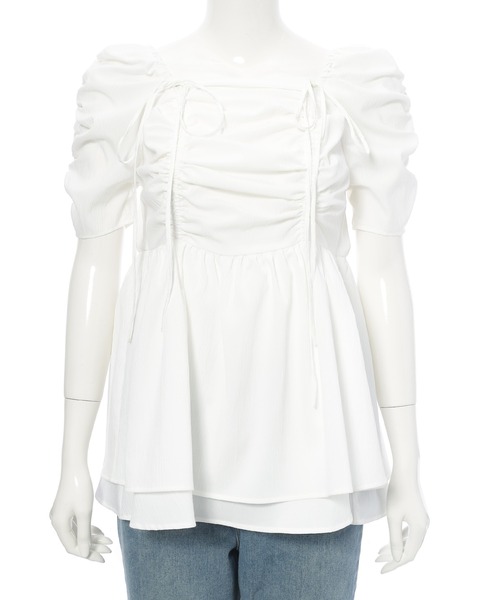 Edit Sheen(エディットシーン)の「ドロストブラウス(シャツ/ブラウス・レディース・ブルーグレー/ブラック/オフホワイト・M)」の16枚目の写真