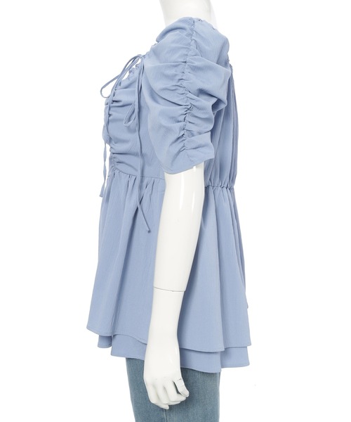 Edit Sheen(エディットシーン)の「ドロストブラウス(シャツ/ブラウス・レディース・ブルーグレー/ブラック/オフホワイト・M)」の21枚目の写真