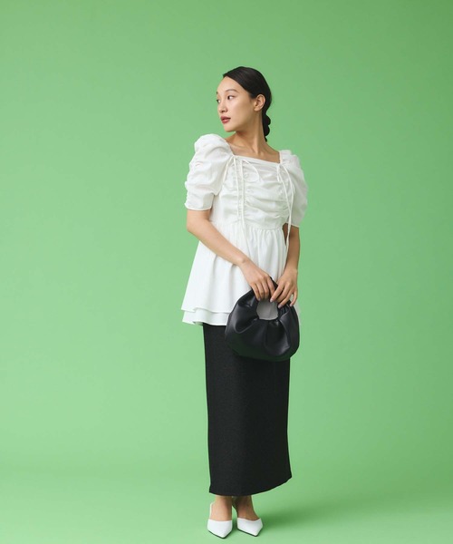 Edit Sheen(エディットシーン)の「ドロストブラウス(シャツ/ブラウス・レディース・ブルーグレー/ブラック/オフホワイト・M)」の10枚目の写真