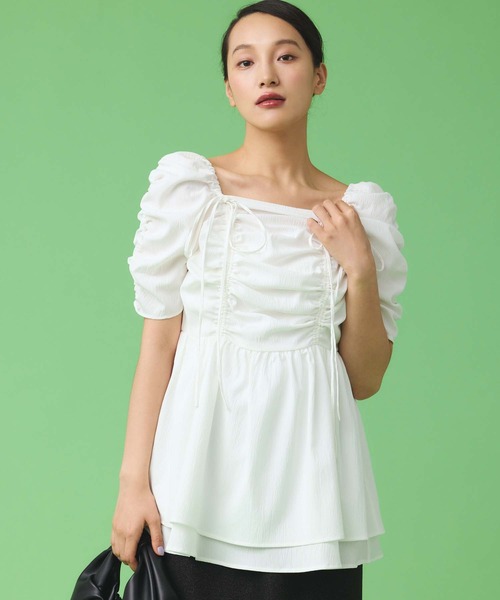 Edit Sheen(エディットシーン)の「ドロストブラウス(シャツ/ブラウス・レディース・ブルーグレー/ブラック/オフホワイト・M)」の8枚目の写真