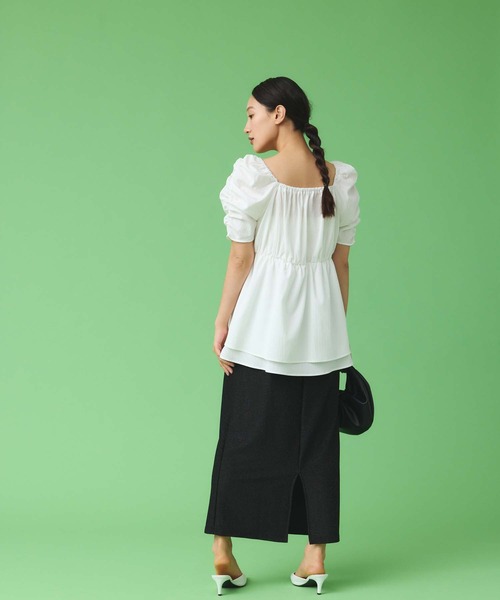 Edit Sheen(エディットシーン)の「ドロストブラウス(シャツ/ブラウス・レディース・ブルーグレー/ブラック/オフホワイト・M)」の11枚目の写真