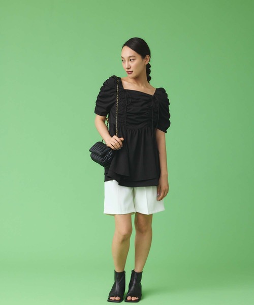 Edit Sheen(エディットシーン)の「ドロストブラウス(シャツ/ブラウス・レディース・ブルーグレー/ブラック/オフホワイト・M)」の14枚目の写真