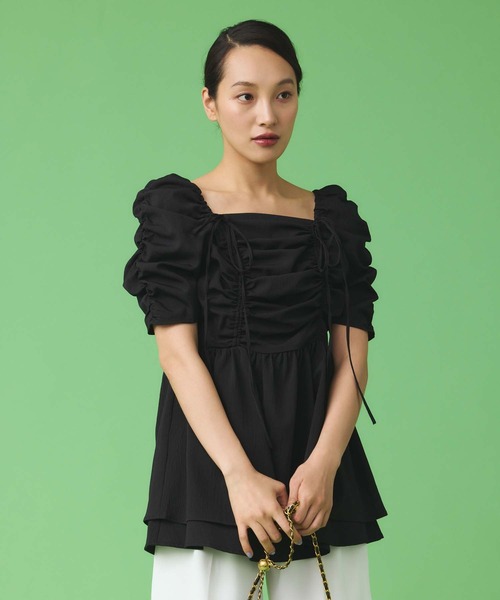 Edit Sheen(エディットシーン)の「ドロストブラウス(シャツ/ブラウス・レディース・ブルーグレー/ブラック/オフホワイト・M)」の12枚目の写真