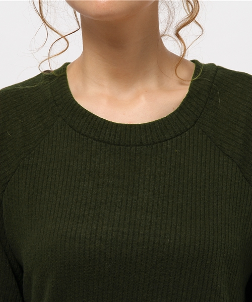 Kastane（カスタネ）の「リブカットソーP/O（Tシャツ/カットソー・レディース・アイボリー/チャコールグレー/カーキ/キャメル・FREE）」の8枚目の写真