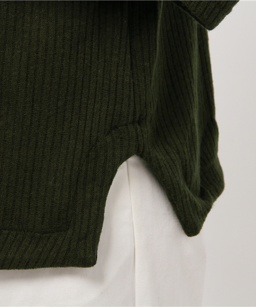 Kastane（カスタネ）の「リブカットソーP/O（Tシャツ/カットソー・レディース・アイボリー/チャコールグレー/カーキ/キャメル・FREE）」の10枚目の写真