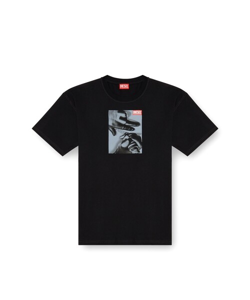 ★DIESEL★Tシャツ Men's T-shirt with Diesel Hardwear print | Black | Diesel