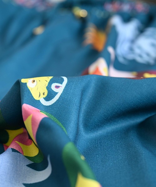 MARAI（マーライ）の「派手柄 ハイウエスト ウエストゴム ワイドパンツ（その他パンツ・レディース・グリーン・X-LARGE/XX-LARGE）」の10枚目の写真