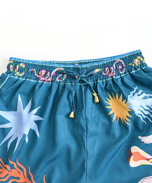 MARAI（マーライ）の「派手柄 ハイウエスト ウエストゴム ワイドパンツ（その他パンツ・レディース・グリーン・X-LARGE/XX-LARGE）」の8枚目の写真