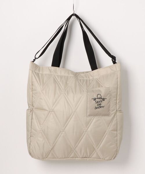 THRASHER スラッシャー キルティング トートショルダーバッグ L メンズ レディース ストリート（ショルダーバッグ）｜THRASHER（スラッシャー）