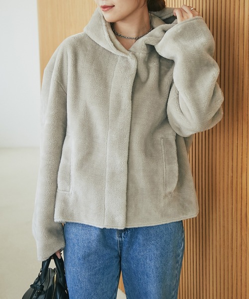 leur logette♪ 首回りパールが素敵なコットン ニット カーディガン 