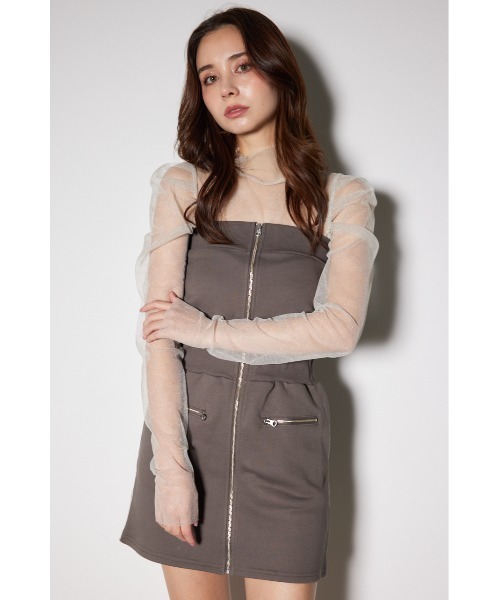 rienda(リエンダ)の「ベアデザインスウェットミニワンピース(ワンピース・レディース・ホワイト/ブラウン/ブラック・SMALL/MEDIUM)」の4枚目の写真