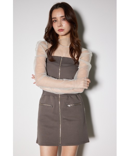 rienda(リエンダ)の「ベアデザインスウェットミニワンピース(ワンピース・レディース・ホワイト/ブラウン/ブラック・SMALL/MEDIUM)」の6枚目の写真