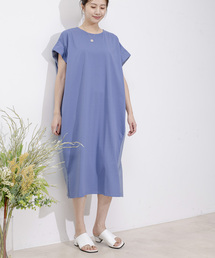 DRY COTTON バックテープワンピース