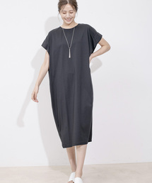 DRY COTTON バックテープワンピース