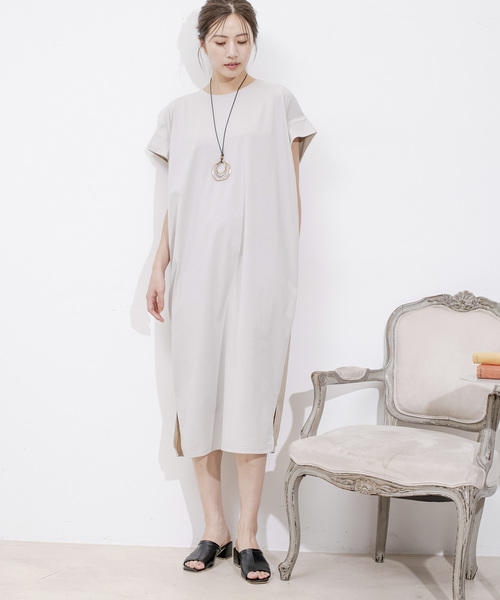 Jayro(ジャイロ)の「DRY COTTON バックテープワンピース(ワンピース・レディース・キャメル/ブルー系その他5/グレー系その他/ブラック・FREE)」の16枚目の写真