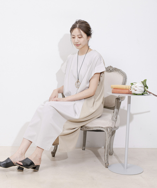 Jayro(ジャイロ)の「DRY COTTON バックテープワンピース(ワンピース・レディース・キャメル/ブルー系その他5/グレー系その他/ブラック・FREE)」の15枚目の写真