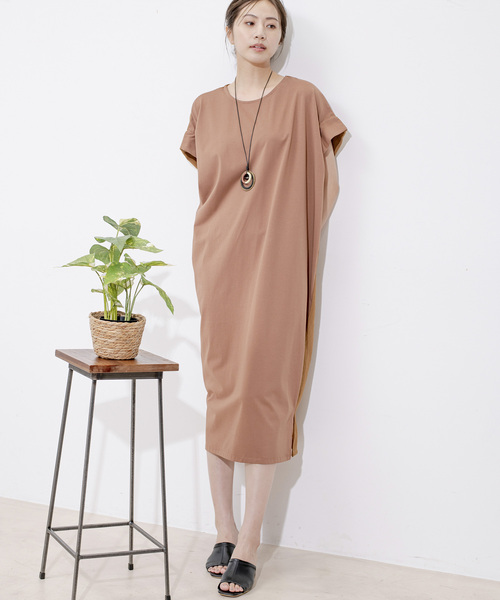 Jayro(ジャイロ)の「DRY COTTON バックテープワンピース(ワンピース・レディース・キャメル/ブルー系その他5/グレー系その他/ブラック・FREE)」の14枚目の写真