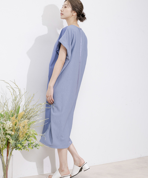 Jayro(ジャイロ)の「DRY COTTON バックテープワンピース(ワンピース・レディース・キャメル/ブルー系その他5/グレー系その他/ブラック・FREE)」の8枚目の写真