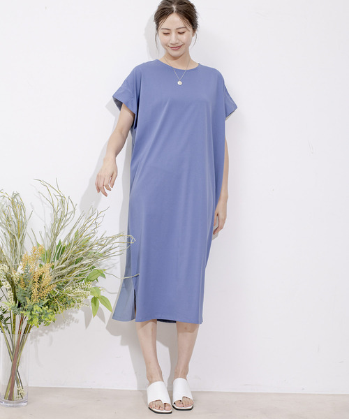 Jayro(ジャイロ)の「DRY COTTON バックテープワンピース(ワンピース・レディース・キャメル/ブルー系その他5/グレー系その他/ブラック・FREE)」の6枚目の写真