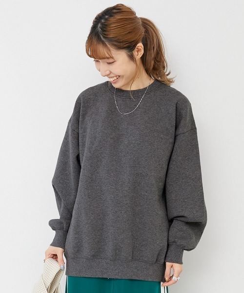 カラフルスウェット ふっくら裏起毛 無地 大人トレーナー（スウェット