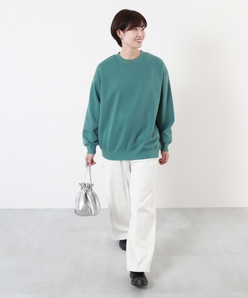 devirock(デビロック)の「カラフルスウェット ふっくら裏起毛 無地 大人トレーナー(スウェット・レディース・グレー系/パープル系7/ブラック系2/グリーン系/ブルー系6/グレー系2/スミクロ/オートミール/オレンジ系5/ブルー系1/ピンク系/レッド系1/ヘザーチャコール/ブルー系2/ダークグリーン・M/L/LL)」の19枚目の写真