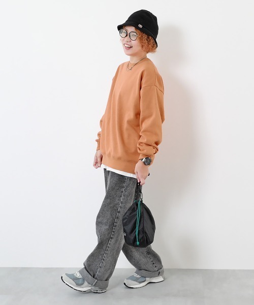 devirock(デビロック)の「カラフルスウェット ふっくら裏起毛 無地 大人トレーナー(スウェット・レディース・グレー系/パープル系7/ブラック系2/グリーン系/ブルー系6/グレー系2/スミクロ/オートミール/オレンジ系5/ブルー系1/ピンク系/レッド系1/ヘザーチャコール/ブルー系2/ダークグリーン・M/L/LL)」の20枚目の写真