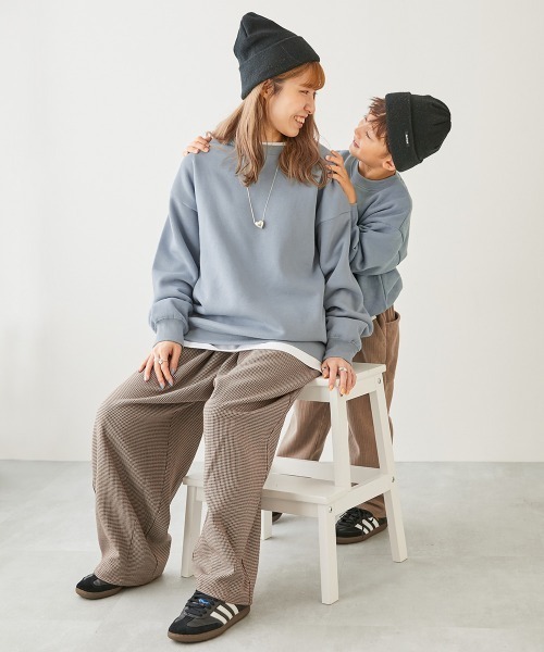 セール】カラフルスウェット ふっくら裏起毛 無地 大人トレーナー