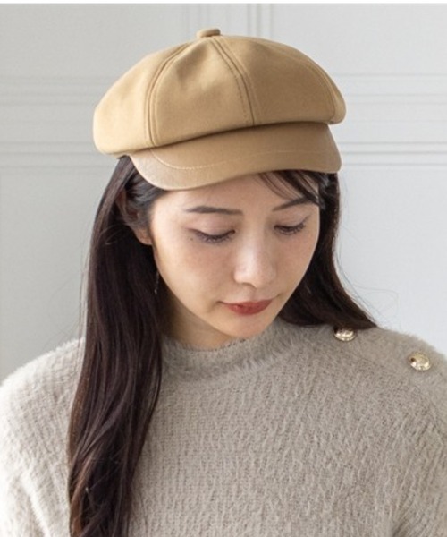 セール】レザー切替キャスケット [シンプル]≪2024AW新作