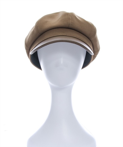 clear（クリア）の「レザー切替キャスケット [シンプル 着回し抜群 カジュアル]≪再入荷≫（キャスケット・レディース・ブラック/キャメル/ベージュ・F）」の4枚目の写真