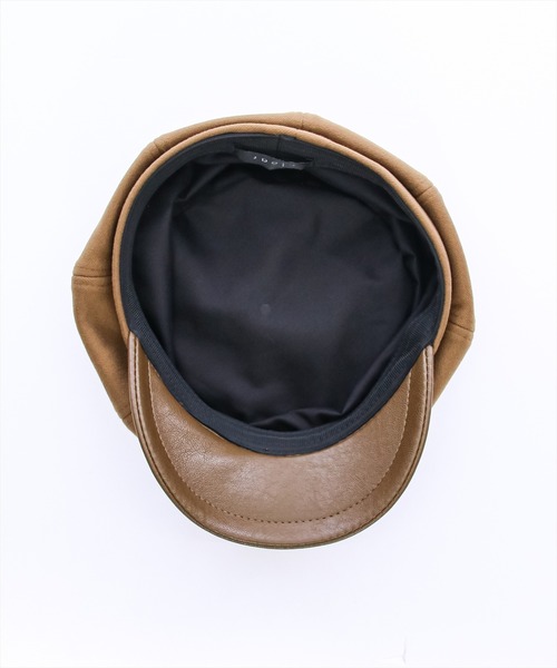 clear（クリア）の「レザー切替キャスケット [シンプル 着回し抜群 カジュアル]≪再入荷≫（キャスケット・レディース・ブラック/キャメル/ベージュ・F）」の7枚目の写真