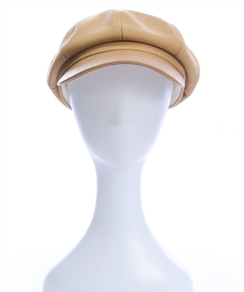 clear（クリア）の「レザー切替キャスケット [シンプル 着回し抜群 カジュアル]≪再入荷≫（キャスケット・レディース・ブラック/キャメル/ベージュ・F）」の9枚目の写真