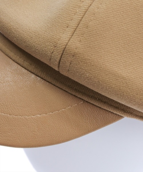 clear（クリア）の「レザー切替キャスケット [シンプル 着回し抜群 カジュアル]≪再入荷≫（キャスケット・レディース・ブラック/キャメル/ベージュ・F）」の8枚目の写真