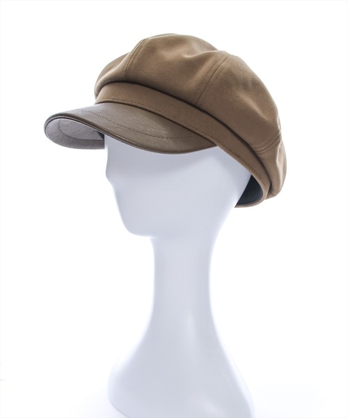 clear（クリア）の「レザー切替キャスケット [シンプル 着回し抜群 カジュアル]≪再入荷≫（キャスケット・レディース・ブラック/キャメル/ベージュ・F）」の12枚目の写真