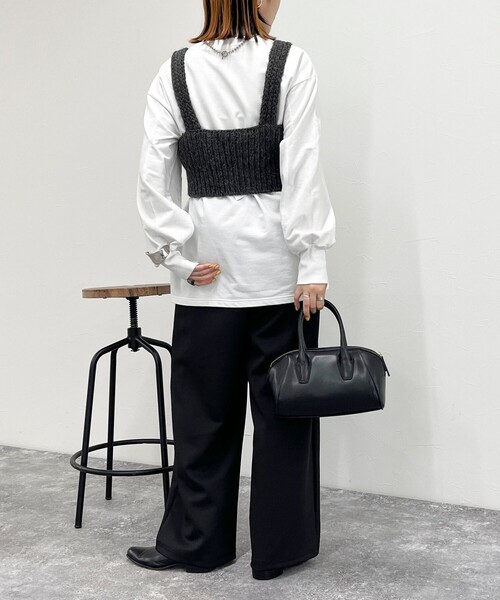 fredy emue（フレディエミュ）の「ニットビスチェ（ニット/セーター・レディース・アイボリー/チャコールグレー・38）」の17枚目の写真