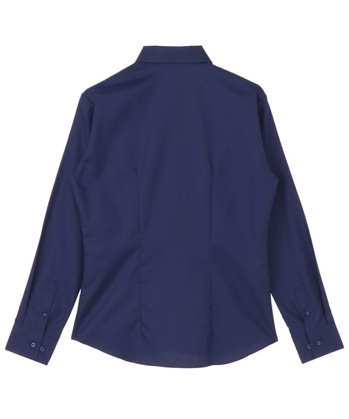 TOKYO SHIRTS(トウキョウシャツ)の「形態安定ノーアイロン レギュラー 長袖ビジネスワイシャツ(ビジネスシャツ・レディース・ネイビー・M/L/LL/XL/S)」の2枚目の写真