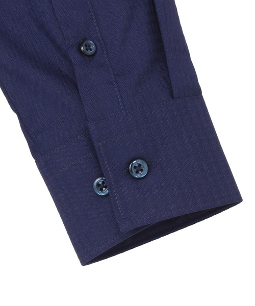TOKYO SHIRTS(トウキョウシャツ)の「形態安定ノーアイロン レギュラー 長袖ビジネスワイシャツ(ビジネスシャツ・レディース・ネイビー・M/L/LL/XL/S)」の4枚目の写真