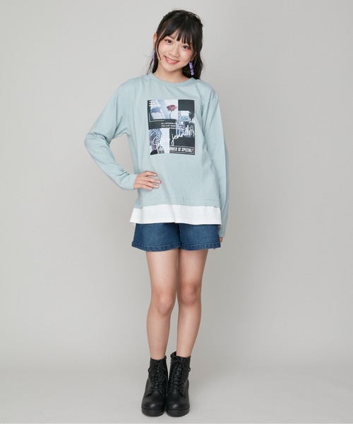 SISTER JENNI(SISTER JENNI)の「【ストレッチ素材・ウエスト調整可】バックルベルトデニムショーパン(デニムパンツ・キッズ・ネイビー/ブルー・130cm/140cm/150cm/160cm)」の3枚目の写真