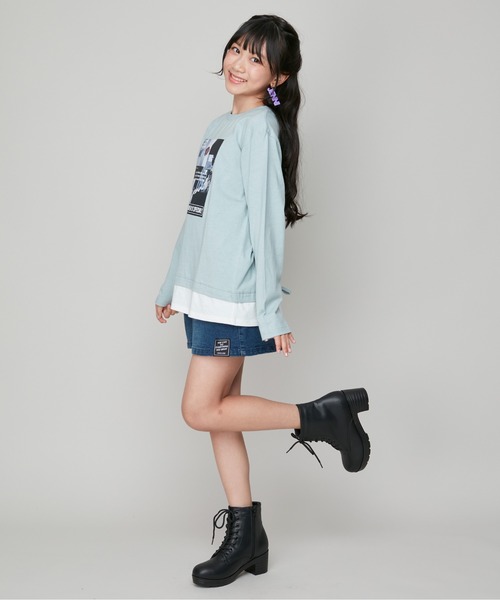 SISTER JENNI(SISTER JENNI)の「【ストレッチ素材・ウエスト調整可】バックルベルトデニムショーパン(デニムパンツ・キッズ・ネイビー/ブルー・130cm/140cm/150cm/160cm)」の4枚目の写真